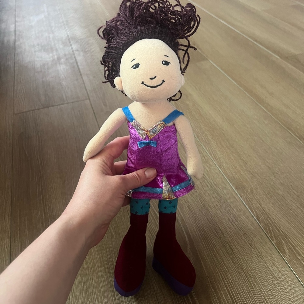 Groovy Girl Plush Doll with Purple Dress and Red Boots